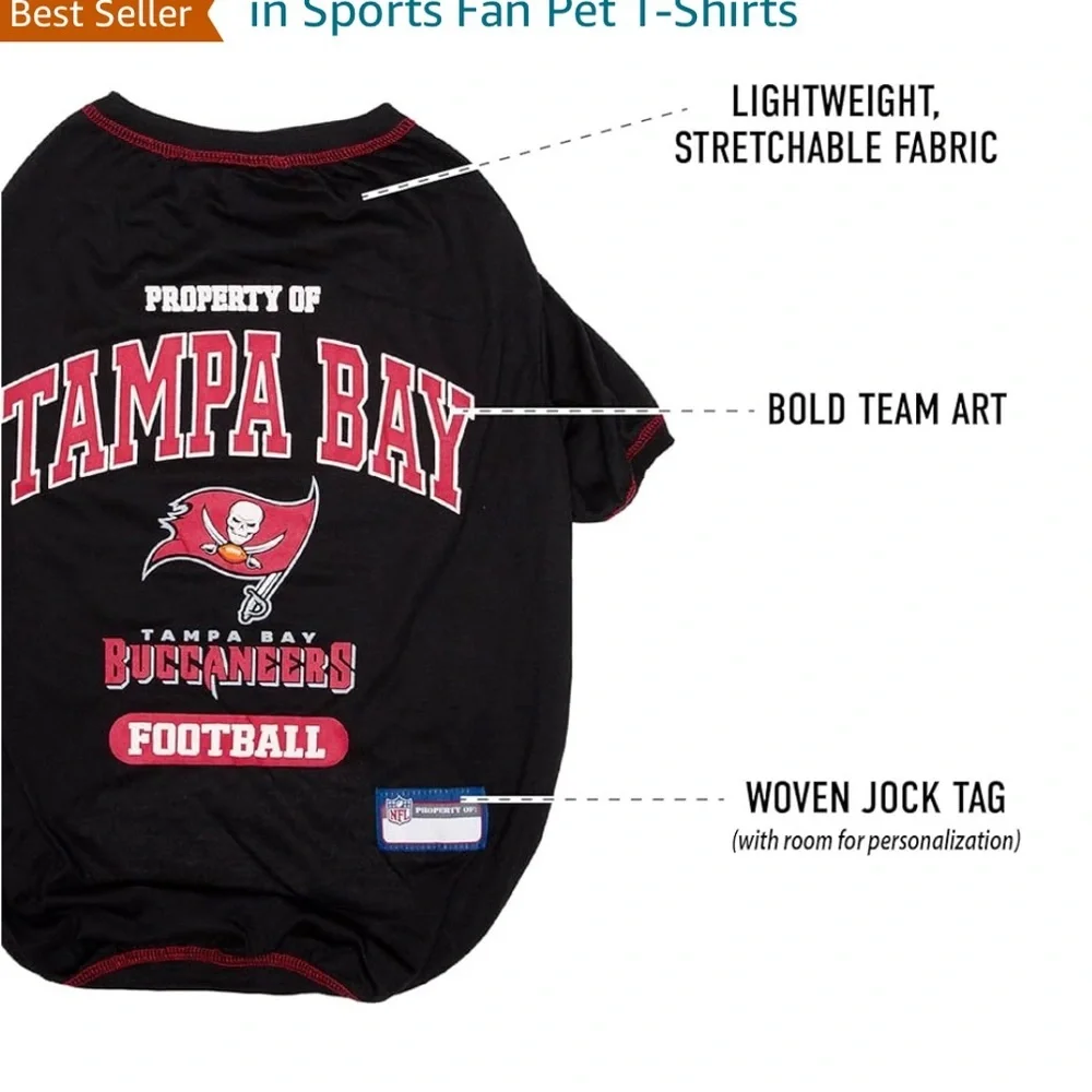Tampa Bay Buccaneers NFL pets tshirt